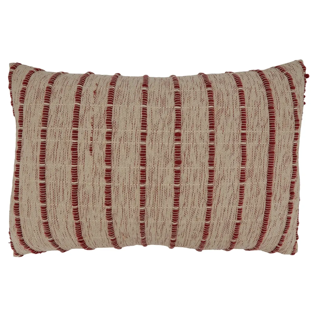 Saro Lifestyle 860.R1624BD Classical Form Corded Cotton Oblong Architecture Standard Pillow - 16x24 in, Down-Filled, Red, Architecture Standard Pillows