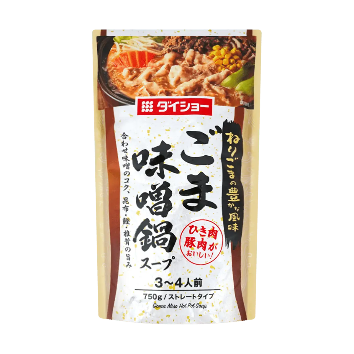 DAISHO Japanese Sesame Miso Hot Pot Soup Base - Authentic Flavor for Sukiyaki & Nabe, 750g (3-4 Servings)