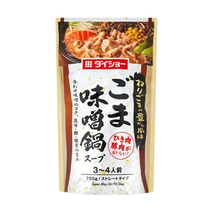 DAISHO Japanese Sesame Miso Hot Pot Soup Base - Authentic Flavor for Sukiyaki & Nabe, 750g (3-4 Servings)