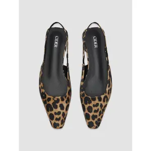 Cider [size 6-11] LEOPARD PRINT SLINGBACK FLATS