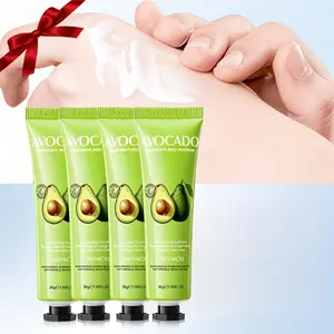 4pcs Avocado Hydrating Hand Cream Set - Moisturizing & Firming, with Hyaluronic Acid for Soft Skin, Alcohol-Free, Perfect for Dry Hands, Travel-Friendly, Moisturizer