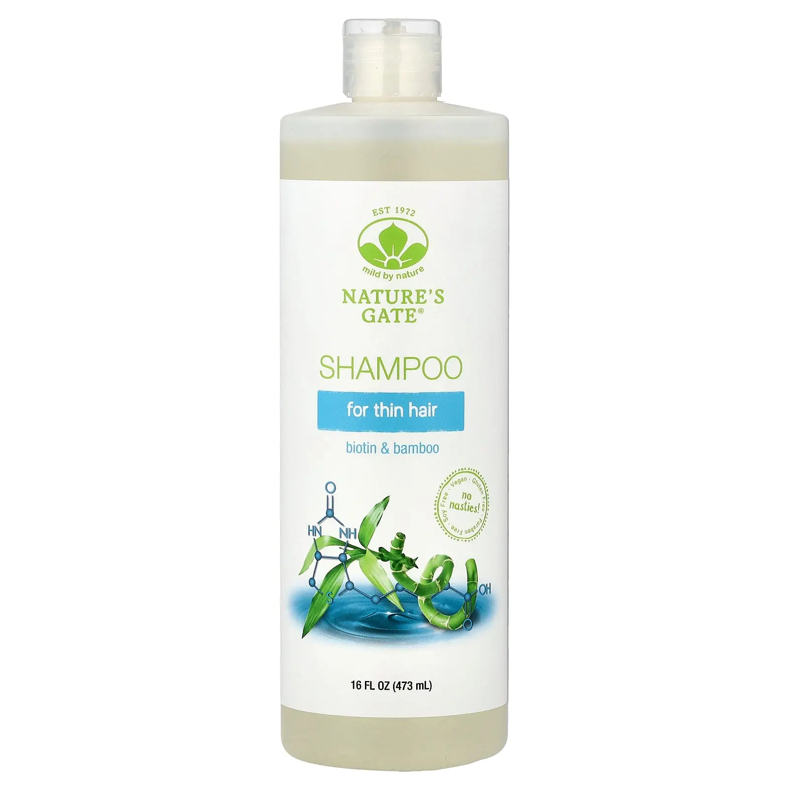 Mild By Nature (Nature's Gate), Biotin & Bamboo Shampoo for Thin Hair, 16 fl oz (473 ml)