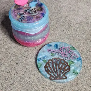 Coaster and Trinket jar set