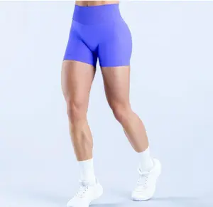 DFYNE Impact Shorts 4.5" Women's High Waist Gym Shorts, Seamless High Stretch Soft Fabric, Durable 90% Nylon 10% Elastane, Stylish Low Waist Design with Subtle Glute Contour, Comfortable Workout Shorts for Fitness & Training