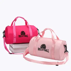 Volleyball Elements Print Crossbody Handbag, Large Lightweight Polyester Dance Yoga Bag, Multifunctional Sports Bag, Outdoor Sports Bag Ideal Gift
