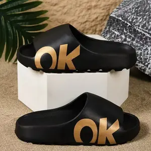 Men'S And Women'S Summer New Fashionable Thick Soled Outerwear Slippers, One-Piece Drag Couple Anti Slip Sports Sandals