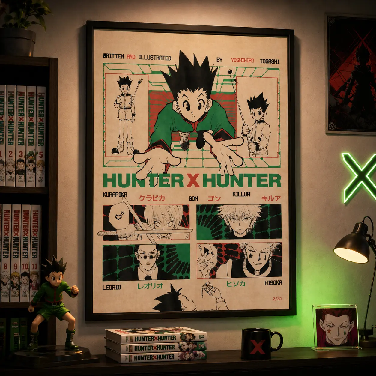Hunter x Hunter Anime Poster, Gon HxH Anime Manga Posters (NO FRAME),Canvas Poster Wall Decor, Room Decorations, Funky Home Decor,anime wall art,bedroom canvas poster