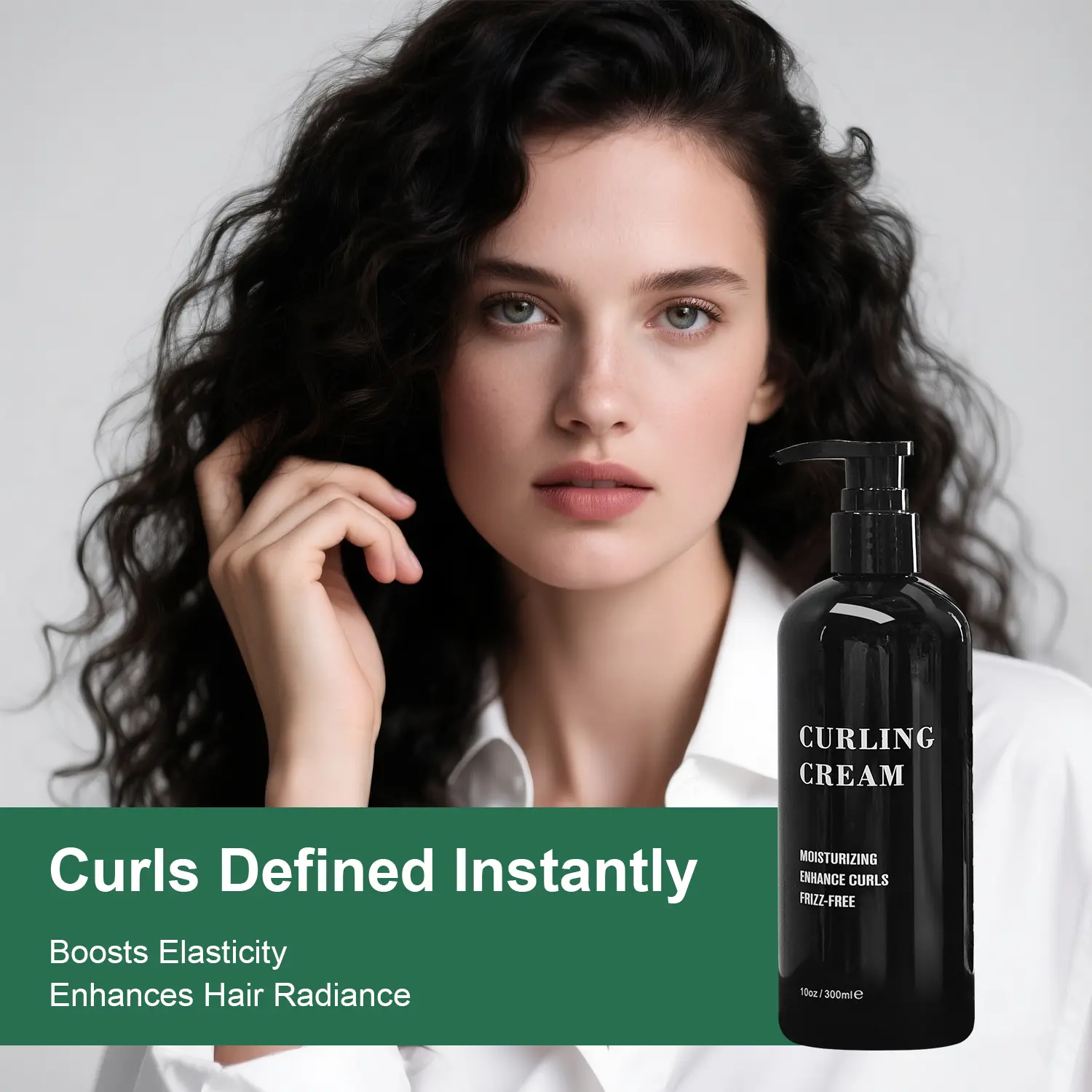 SILLKVA Curl Cream 300ml – Define & Hydrate Curls, Anti-Frizz Styling Cream for Soft, Bouncy, Natural Curls