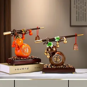 1pc New Chinese Gourd So Satisfying Ornaments For Living Room Office Decoration Moving Gifts