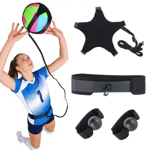 Volleyball Smash Artifact Air Ball Control Training Set for Adults & Kids Rebound Waist Binding Equipment with Auxiliary Practice Balls
