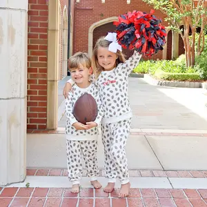 Game Day Football Jogger Set for Girls & Boys - Sporty French Terry Kids Sweatsuit