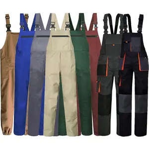 Pure Cotton Multi-Pocket Style Trendy Plus Size Overalls Men and Women One-Piece Labor Protection Custom Printed