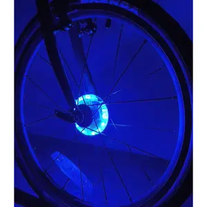 1 Count Bike Wheel Hub Light Waterproof Smart 12 LED Colorful Flash Light Safety Warning Fit Balance MTB/Road bikes