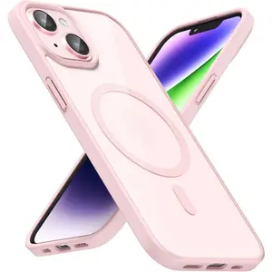 Phone cases for iPhone 17 Pro Max 16 15 14 13 12 11Pro Max Plus X XS XS Max  Cases Clear Mag Safe, Ultra Thin Slim Cover Magnetic Compatible with Magsafe Phone Case for Women Men Girl Cute Soft TPU Silicone & Transparent Hard Plastic for iphone 17 Pro Max
