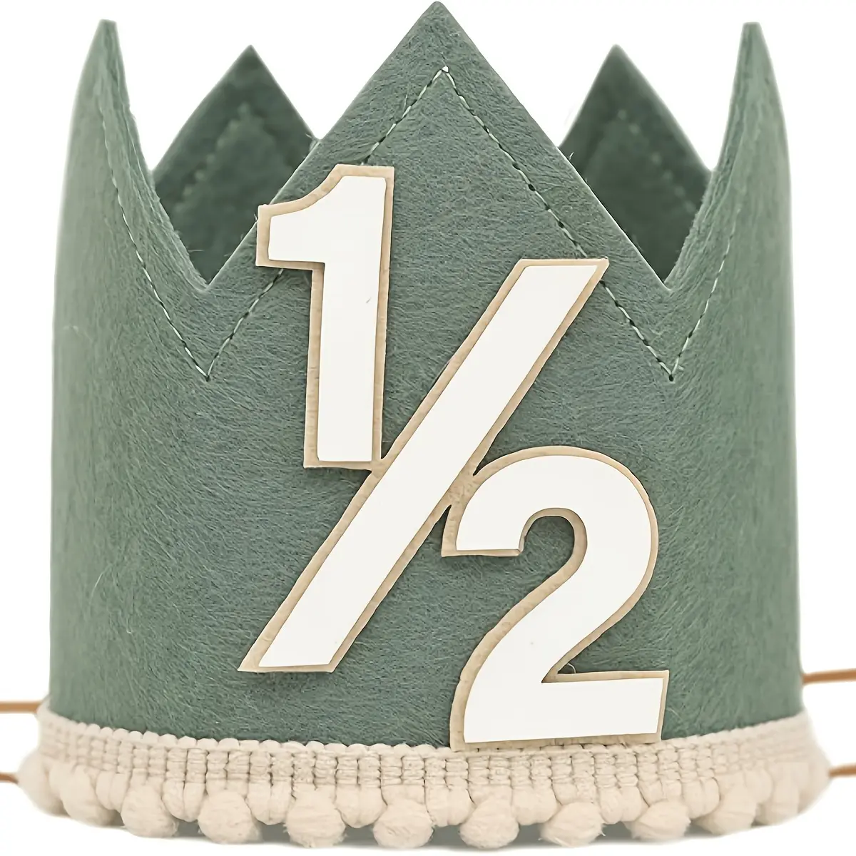 Classic Half Birthday Crown Hat, 1pc 1/2 Year Old Party Decoration, Unisex Photo Prop, Six Months Birthday Celebration, Party Birthdays Decor, Party Supplies, Party Accessories, Party Props, Party Event Props