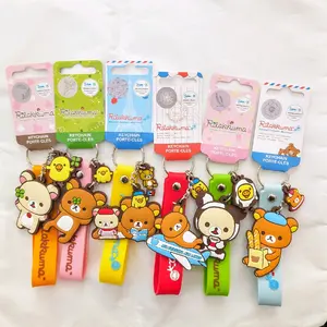 Rilak and Korilak Kuma Sanrio Keychains, Official Merch for Kuma Fans, Cute Japanese Character Keyrings for Keys and Bags