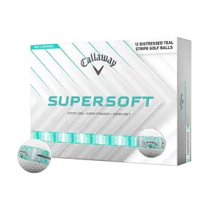Callaway Golf Supersoft Distressed Teal Stripe Golf Balls