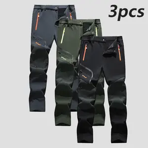 Insulated Waterproof Thermal Hiking Pants，FallFreshness Men's Fleece-Lined Ski/Snow Pants - Warm Multi-Pocket Work Trousers with Windproof Design, Water-Resistant, Zipper Pockets, Durable Fabric for Outdoor Adventures