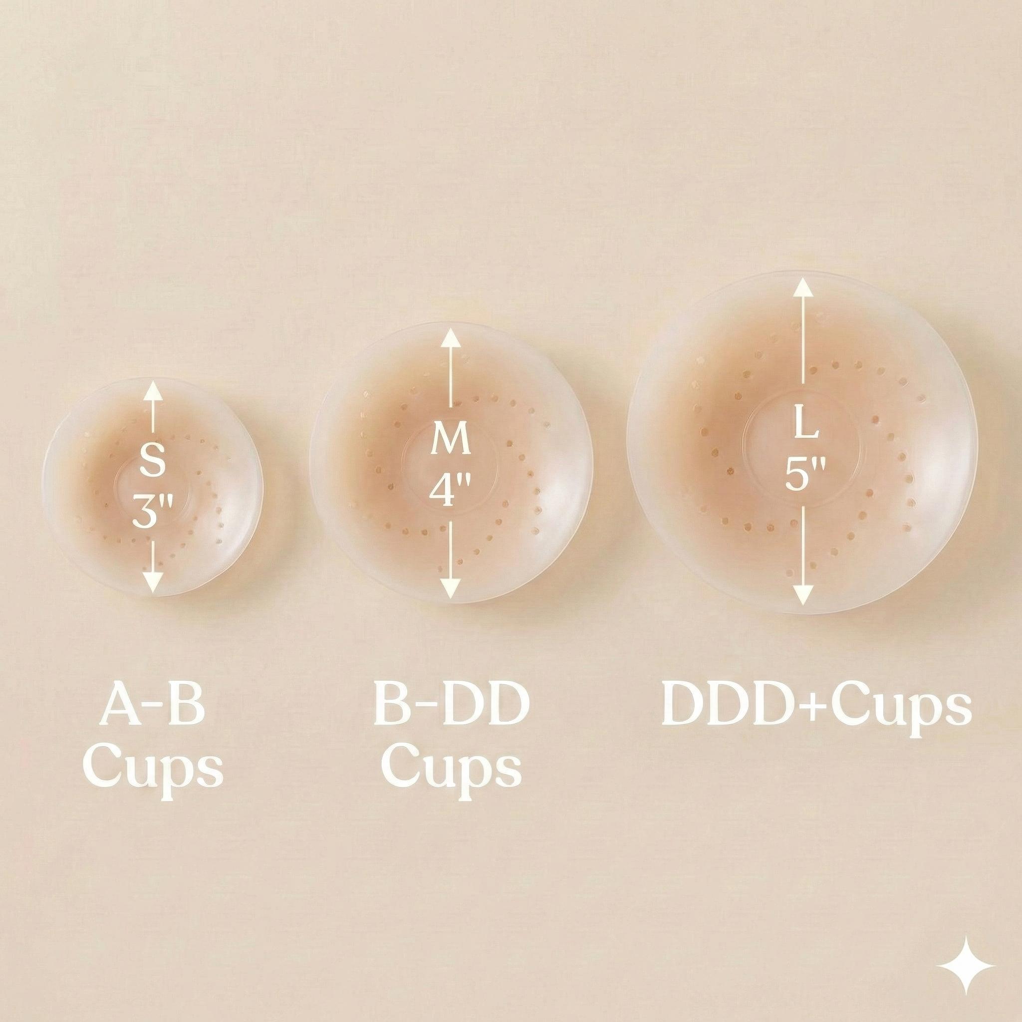 HSIA AirSwirl Breathable Ultra Thin 0.1mm Invisible Food-Grade Silicone Nipple Covers Hypoallergenic Reusable Seamless Pasties for Large Breasts DDD Cup Sweatproof with Travel Box