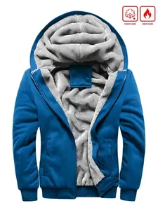 Thick Fleece Lined Hooded Zipper Jacket, Warm & Cozy Design, Perfect for Cold Weather, Daily Wear & Outdoor Activities