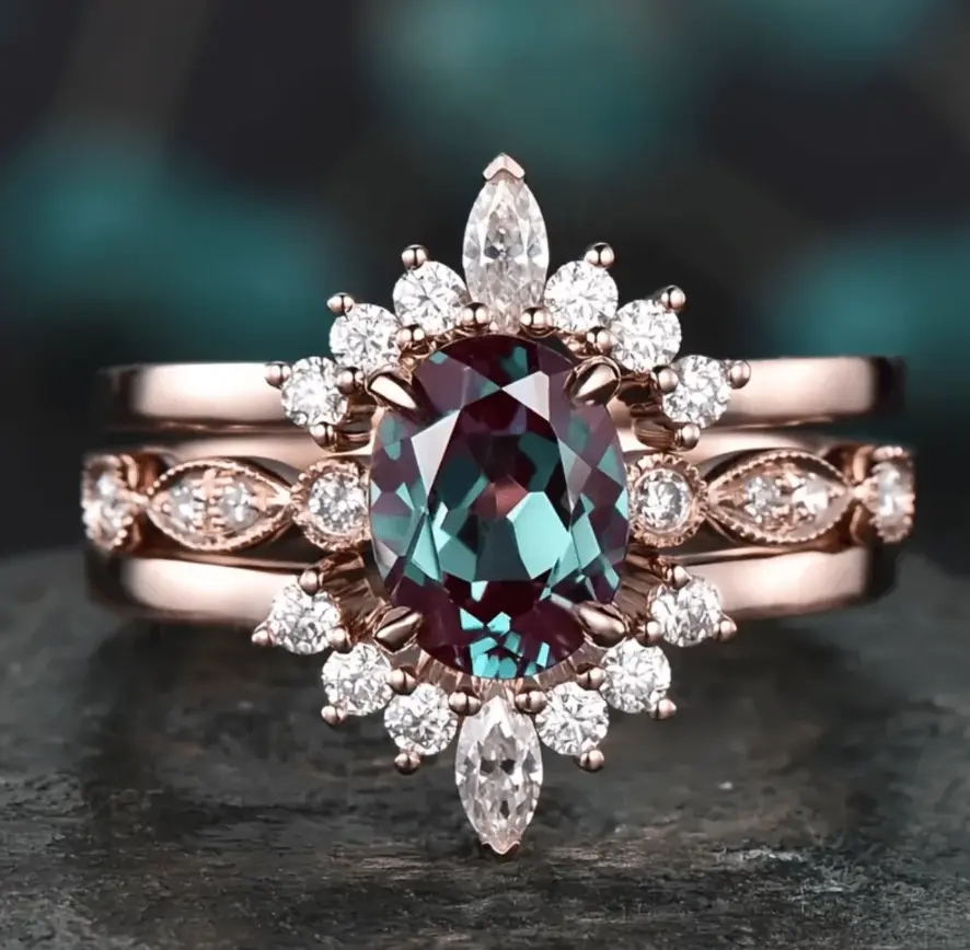 3PCS European Fashion Rhinestone Ring Set for Women, Sparkling Statement Rings, Elegant Wedding & Engagement Jewelry, Party Accessories, Layered Stacking Rings, Gift for Her