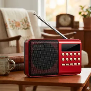 Portable Mini Digital FM Radio, Multifunctional Radio & MP3 Player, Rechargeable Stereo Audio Multifunction, Ideal for Outdoor Travel, Camping, Home Use, Features Stereo Speakers, Personal Audio Playback, Popular Holiday Gift
