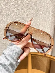 Women's Fashion Classic Casual Beach Vacation, Modern Trendy Sunglasses, Uv400 Protection, Plastic Frame, All Seasons, Travel Use