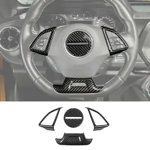 4-Piece Steering Wheel Horn Panel Button Frame Trim Cover Kit - DIY Install, Perfect Fit for 2017+ Chevy Camaro, Car Interior Decor, Cars Accessories
