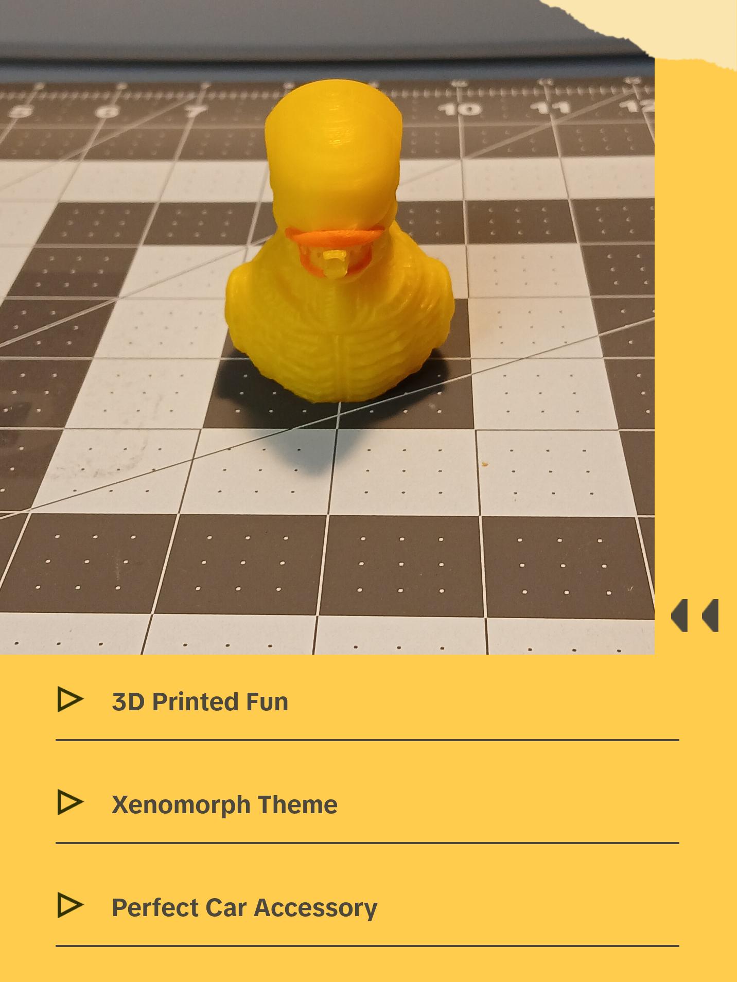 3D Printed Xenomorph Duck Statue Living - Yellow Duck with Orange Beak, Ideal for Decor and Accessories Star Paradise