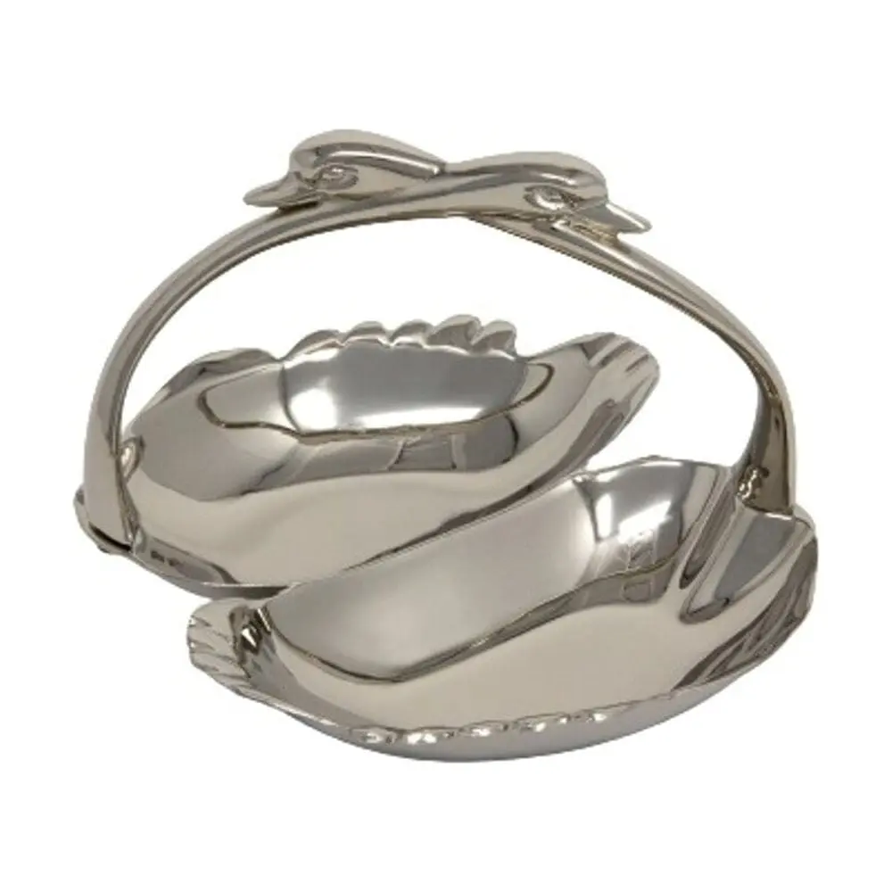 Jiallo 80222 Ceramic Swan Double Dish - 5.75x5.25x4.25 in, Decorative Bird-Shaped Display Tray Plate, Decorative Ceramic Plates, Bird Shaped Plates