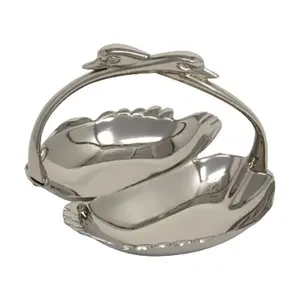 Jiallo 80222 Ceramic Swan Double Dish - 5.75x5.25x4.25 in, Decorative Bird-Shaped Display Tray Plate, Decorative Ceramic Plates, Bird Shaped Plates