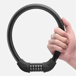 Lock,Black Heavy Duty Anti   U Locks,Upgraded High  5 Digit Resettable Combination Password  U-Lock,17.4mm Thicken Steel Shackle Locks for Electric ,Scooter,