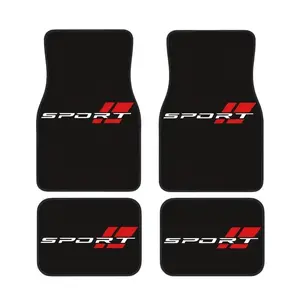 4-Piece Universal Sport Design Car Floor Mats, Durable Polyester Material, Lettered, Fits Most Models, Vehicle Interior Protection