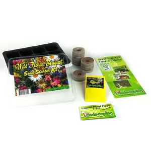 212 MAIN Wild Flower Bouquet Seed Starter Kit, Biodegradable Complete Kit with Grow Plugs, Easy-Start Garden Tool (Weight 2lbs)