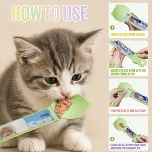 Cat Treat Spoon Feeder | Mess-Free Cat Snack Dispenser | Pet Feeding Tool