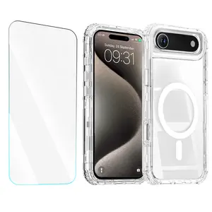 Entronix Bundle Compatible with iPhone 17 Air - [Magnetic] [Clear] Heavy Duty Case & 1 Clear Screen Protector