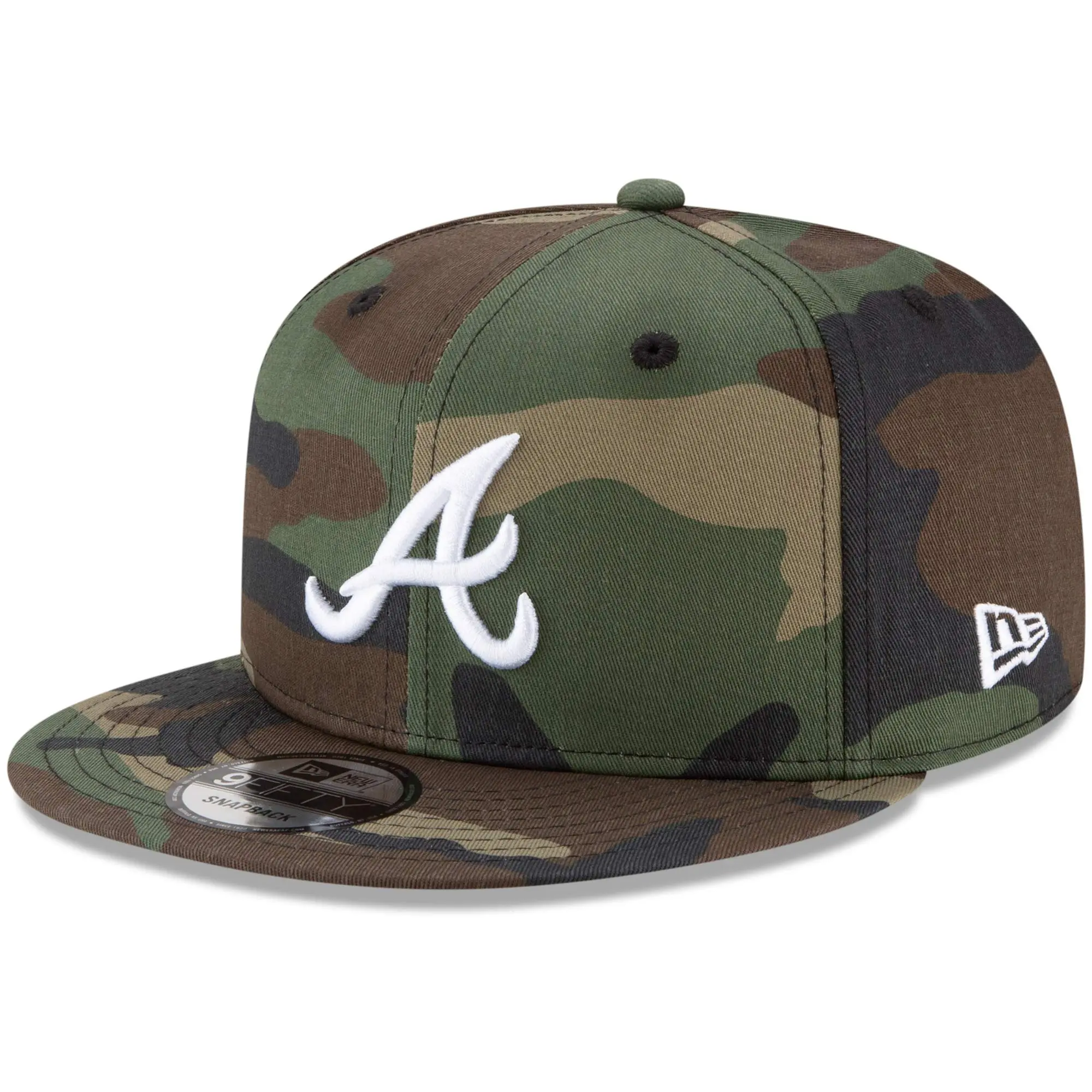 Men's Atlanta Braves New Era Camo Basic 9FIFTY Snapback Hat | Military Camouflage Streetwear Hat for Men & Women Outdoor Fashion