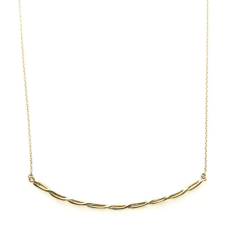 LAURA TWIST BAR PENDANT NECKLACE