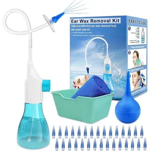 Ear Wax Removal Kit Earwax Removal Tools Manual Ear Irrigation Flushing System Ear Cleaner Safe & Effective Ear Cleaning Kit for Adults, Kids & Elders Home Ear Washer No Doctor's Visit Require