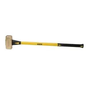 212 MAIN 12lb Brass Hammer, ABC12BF Model, 33in Fiberglass Handle, DIY Tools, Hand Tools for Construction