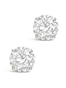 Sterling Silver 8mm CZ Stud Earrings