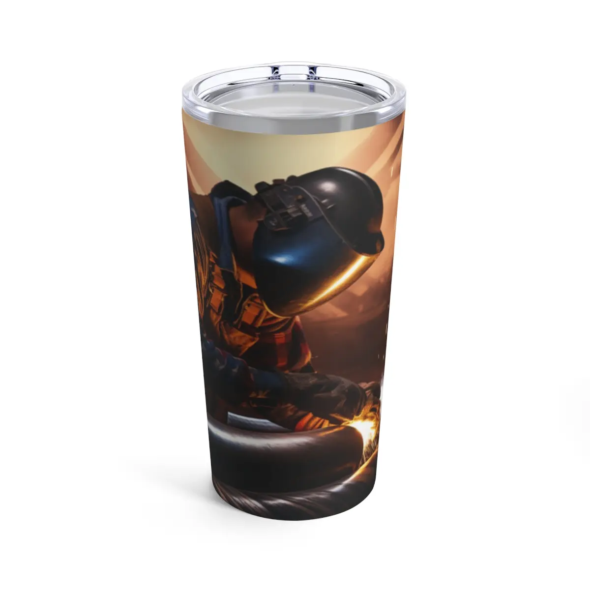 American Welder Tumbler 20oz Drinkware Lid Stainless Steel Glossy