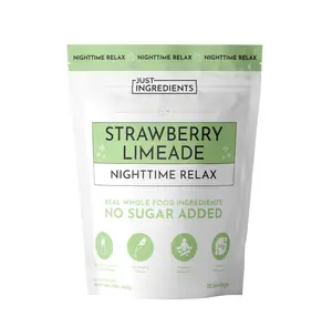 Just Ingredients Strawberry Limeade Nighttime Relax [30 servings]  Magnesium, Tart Cherry & L-Theanine | Supports Evening Calm, Relaxation & Restful Sleep*