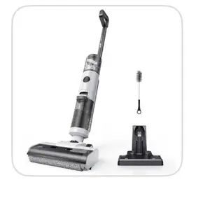 JONR ED12 Aspiradora Inteligente 2 en 1 con fregona – Aspiradora seco y húmedo, inalámbrica, portátil, autopropulsada, autolimpiante, ligera y duradera, para suelos duros, tanque grande, 30min, solución incluida, limpia pelo de mascota y suciedad