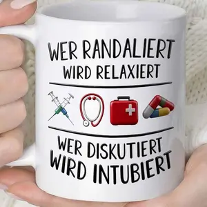 1pc Novelty Stethoscope First Aid Mug Coffee Cup Juice Cup 11OZ360ML Fun Gift Y