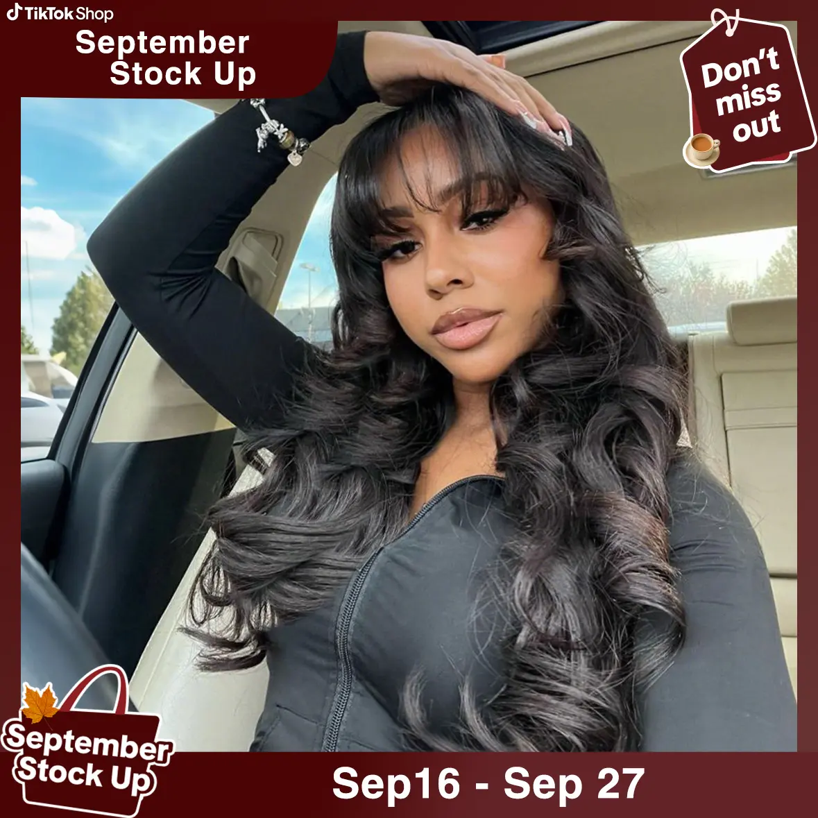 [NEW IN]Tahikie 2x4 Loose Body Front Lace Human Hair Wigs With Bangs 180% Density Frontal Wigs With Drawstring One-Step Closure Wear and Go Glueless Wigs 100% Brazilian Virgin Human Hair Wigs for Women  #SummerWins #DealsForYouDays #tiktokshopstockup