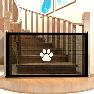No punching expandable protective pet door, pet partition fence, adjustable portable design, easy indoor/outdoor installation, suitable for door pet door, indoor pet door, convenient installation of pet door, space-saving dog door gate