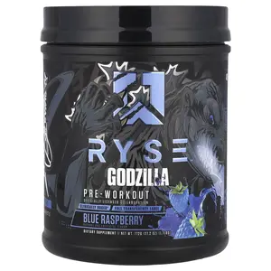 RYSE Godzilla, Pre-Workout, Blue Raspberry, 1.7 lbs (772 g) RYSE Godzilla, Pre-Workout, Blue Raspberry, 1.7 lbs (772 g)
