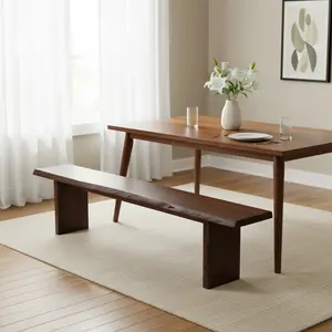 HomeRoots 636207 18 x 60 x 15 in. Brown Solid Wood Solid Live Edge Dining Bench