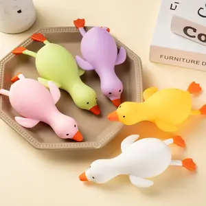 3 Pack Stretchy Duck Stress Relief Balls|   Soft Slow Rising Squishies, Fidget Toys for Adults & Kids, Squeeze Duck for Anxiety Relief, Party Favors Birthday Gifts